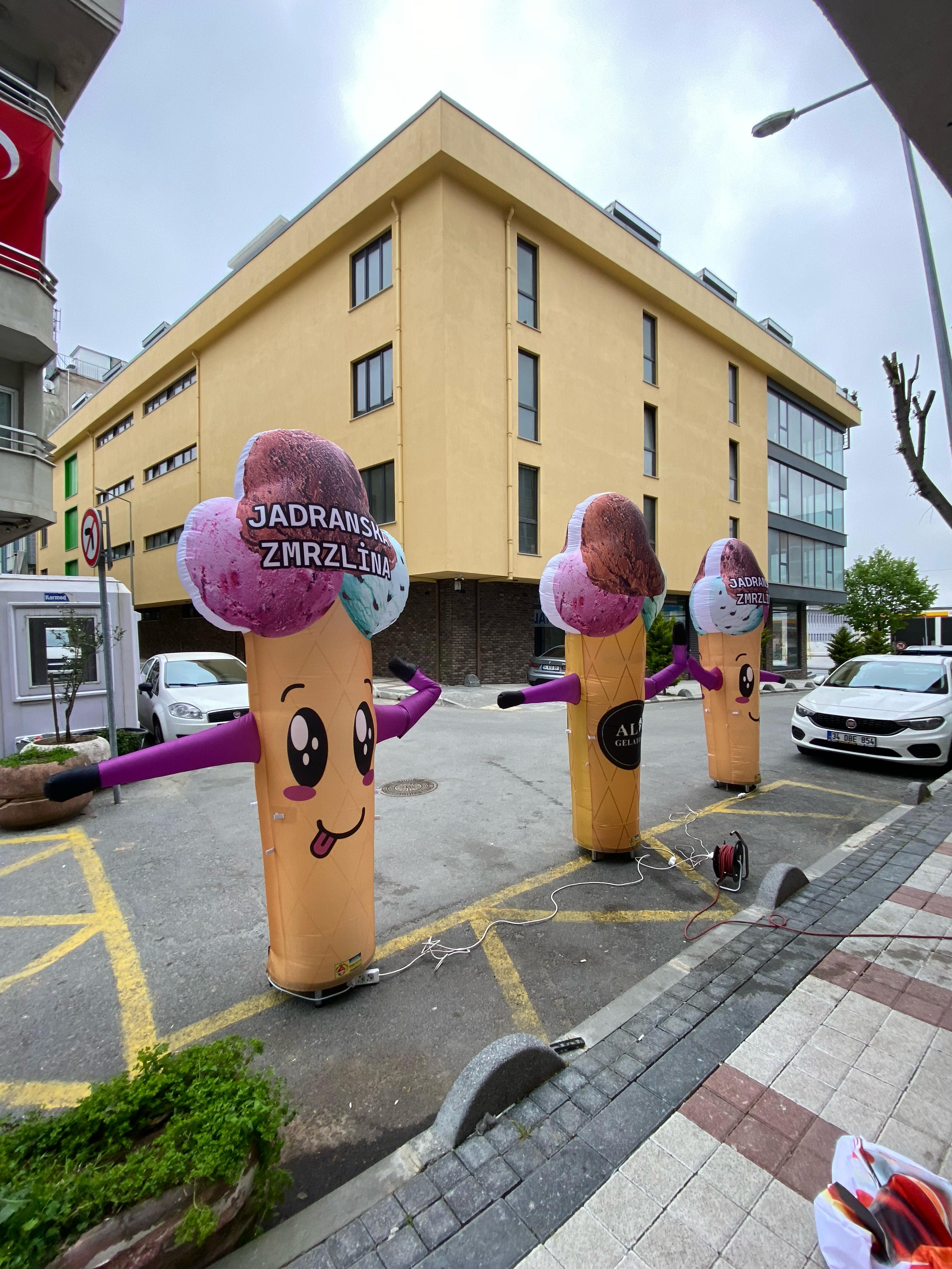 Çoklu Dondurma Adam Dondurma Maskotu Gelgel Balonu